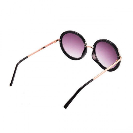 Women Retro Round Frame Polarized Sunglasses Summer Outdoor Anti-UV Glasses