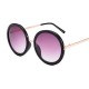 Women Retro Round Frame Polarized Sunglasses Summer Outdoor Anti-UV Glasses