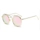 Women Retro Round Shape Polarized UV400 Sun Glassess Casual Outdooors Sunscreen Eyewear