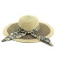 Women Ribbon Bow Foldable Sunscreen Bucket Straw Hat Outdoor Casual Travel Beach Sea Floppy Hat