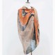 Women Satin Abstract Painting Scarves Fashion Summer Outdoor Graffiti Shawl