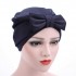 Women Satin Bowknot Beanie Hat Solid Elegant Outdoor Casual Turban Cap