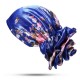 Women Satin Ethnic Floral Turban Hat Outdoor Print Breathable Chemo Caps