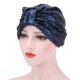 Women Sequin Hedging Cap Bright Fashion Skullies Beanies Hat Adjustable