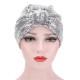 Women Sequin Hedging Cap Bright Fashion Skullies Beanies Hat Adjustable