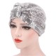 Women Sequin Hedging Cap Bright Fashion Skullies Beanies Hat Adjustable