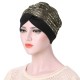 Women Sequined Mesh Hat Arabian Turban Hat Arab Wrap Scarf