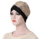 Women Sequined Mesh Hat Arabian Turban Hat Arab Wrap Scarf