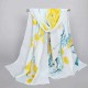 Women Silk Traditional Chinese Painting Scarf Fashion Outdoor Summer Flower Shawl