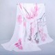 Women Silk Traditional Chinese Painting Scarf Fashion Outdoor Summer Flower Shawl