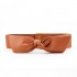 Women Skirt Decoration Waist Design Bow PU Belt Casual Wild Vogue Elastic Waistband