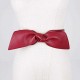 Women Skirt Decoration Waist Design Bow PU Belt Casual Wild Vogue Elastic Waistband