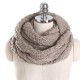 Women Solid Knitted Collar Scarves Warm Neck Scarves Neck Warmer Circle Scarf Windproof