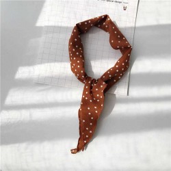 Women Spring Autumn Casual Triangle Scarf Wave Point Soft Small Scarf