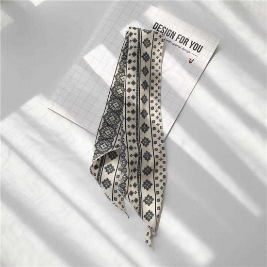 Women Spring Autumn Casual Triangle Scarf Wave Point Soft Small Scarf