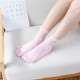 Women Spring Cotton Breathable Middle Tube Socks Deodorant Sweat Five Toe Socks