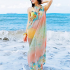 Women Spring Summer Oversized Printing Scarf Sunscreen Chiffon Scarves Shawls Beach Towel