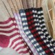 Women Stripe Artificial Rabbit Hair Thicken Winter Warm Socks Casual Deodorization Crew Sock