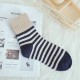 Women Stripe Artificial Rabbit Hair Thicken Winter Warm Socks Casual Deodorization Crew Sock