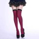 Women Stripe Multi Color Tube Dresses Over the Knee Thigh High Stockings Cosplay Socks