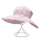 Women Stripe Summer Sunshade Cotton Beach Hat Outdoor Casual Visor Sun Hat