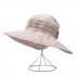 Women Stripe Summer Sunshade Cotton Beach Hat Outdoor Casual Visor Sun Hat