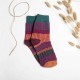 Women Stripe Wool Blend Socks Multi-Color Design Warm Casual Tube Thickening Sock