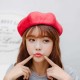 Women Suede Solid Pumpkin Cap Elegant Lady Girl Warm Beret Cap