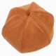 Women Suede Solid Pumpkin Cap Elegant Lady Girl Warm Beret Cap