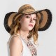 Women Summer Beach Outdoor Wide Brim Straw Hat Breathable Sunshade Visor Hat