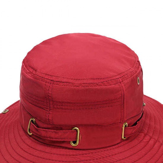 Women Summer Breathable Wide Brim Fisherman Hat Outdoor Gardening Sunscreen Visor Bucket Hats