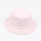 Women Summer Casual Solid Color Fisherman Hat Foldable Double-Sided Bucket Hat