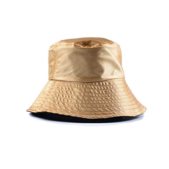 Women Summer Casual Solid Color Windbreaker Fisherman Hat Wide Brim Bucket Hat