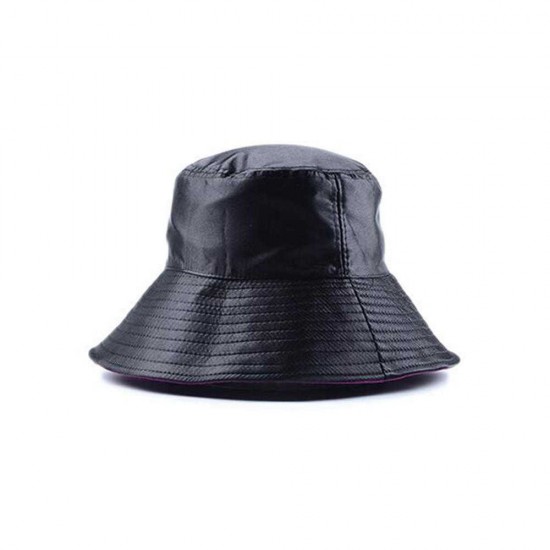 Women Summer Casual Solid Color Windbreaker Fisherman Hat Wide Brim Bucket Hat