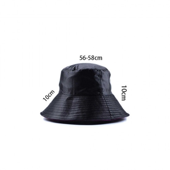 Women Summer Casual Solid Color Windbreaker Fisherman Hat Wide Brim Bucket Hat