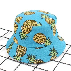 Women Summer Causal Banana Pineapple Fruit Printed Bucket Hat Sunshade Fisherman Caps