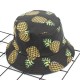 Women Summer Causal Banana Pineapple Fruit Printed Bucket Hat Sunshade Fisherman Caps