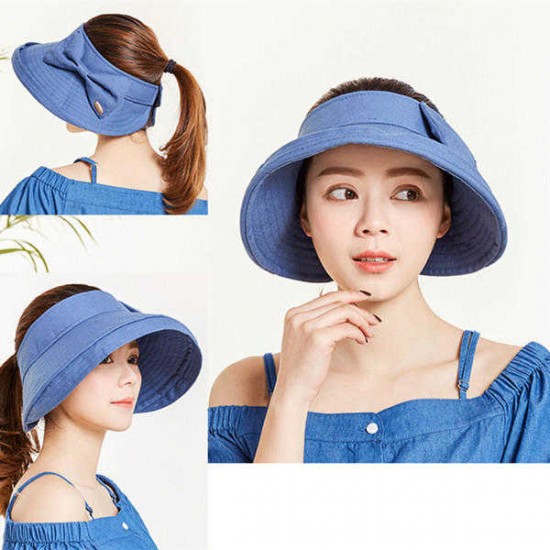 Women Summer Causal UV Protection Sunshade Hat Collapsible Outdoor Hat