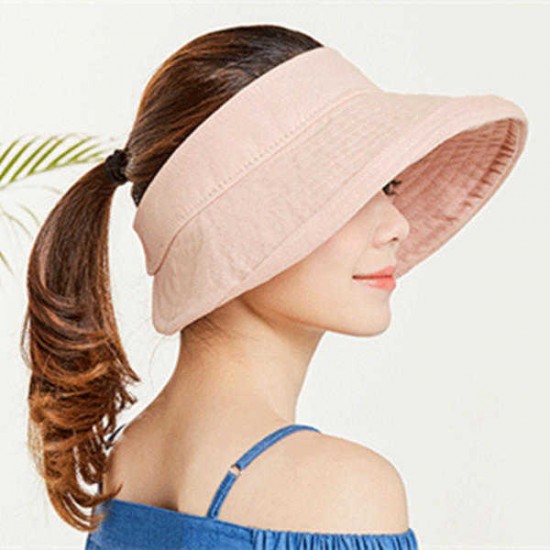 Women Summer Causal UV Protection Sunshade Hat Collapsible Outdoor Hat