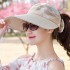 Women Summer Causal Wide Brimmed Sun Hat Outdoor Adjustable Sunshade Visor Empty Top Hats