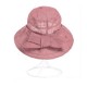 Women Summer Chiffon Flower Bow Bucket Hat Casual Sunscreen Visor Beach Hat