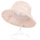 Women Summer Chiffon Flower Bow Bucket Hat Casual Sunscreen Visor Beach Hat