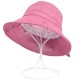 Women Summer Chiffon Flower Bow Bucket Hat Casual Sunscreen Visor Beach Hat