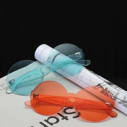 Women Summer Colorful Round Frame Sun Glassess Outdooors Uv Protection Glasses