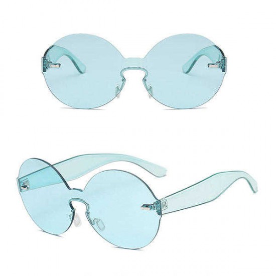 Women Summer Colorful Round Frame Sun Glassess Outdooors Uv Protection Glasses