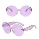 Women Summer Colorful Round Frame Sun Glassess Outdooors Uv Protection Glasses