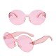 Women Summer Colorful Round Frame Sun Glassess Outdooors Uv Protection Glasses