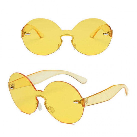 Women Summer Colorful Round Frame Sun Glassess Outdooors Uv Protection Glasses