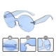 Women Summer Colorful Round Frame Sun Glassess Outdooors Uv Protection Glasses