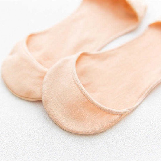 Women Summer Cotton Breathable Boat Socks Non-Slip Soft Socks